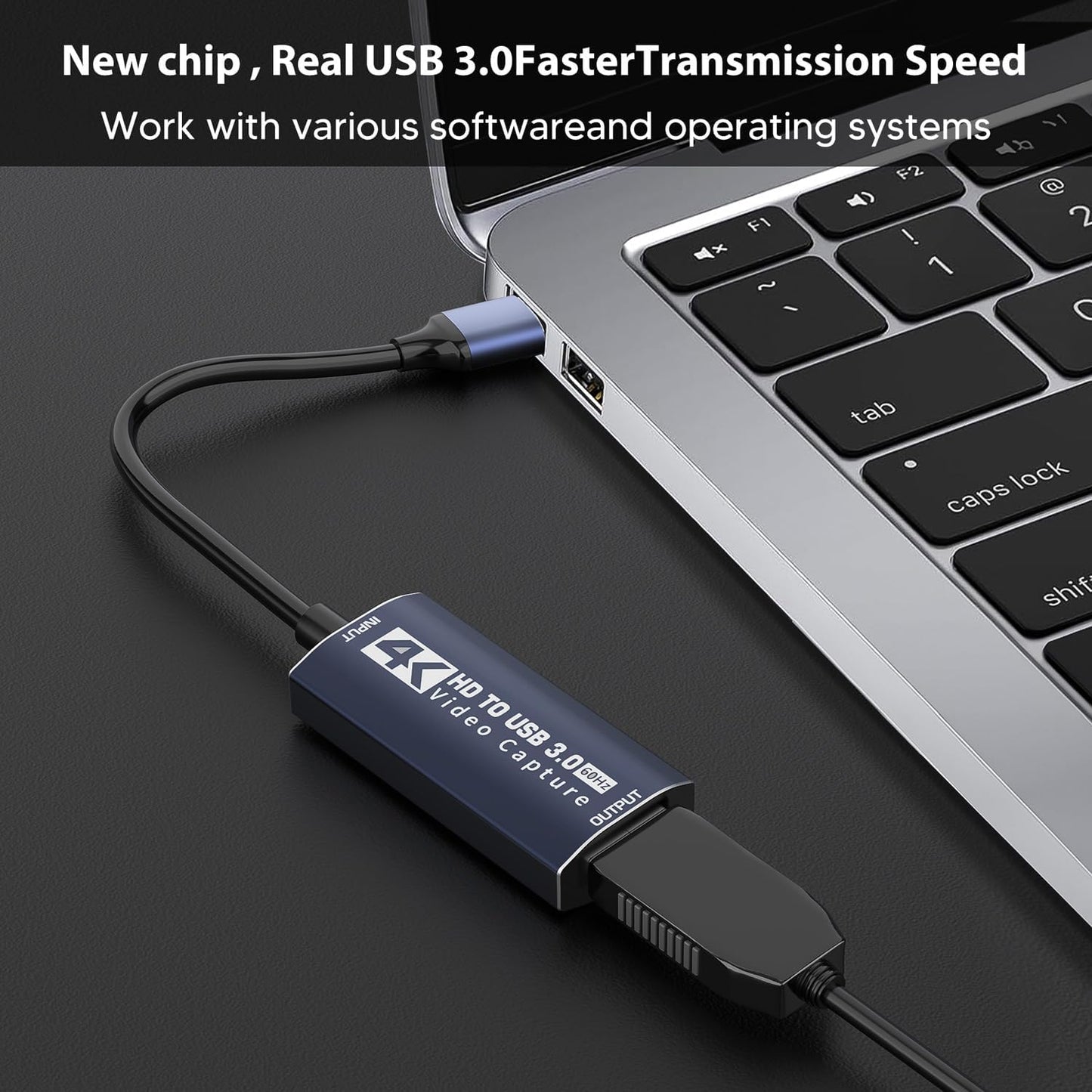 4K Audio Video Capture Card,HDMI USB 3.0, Full HD 1080P for Game Recording, Live Streaming Broadcasting