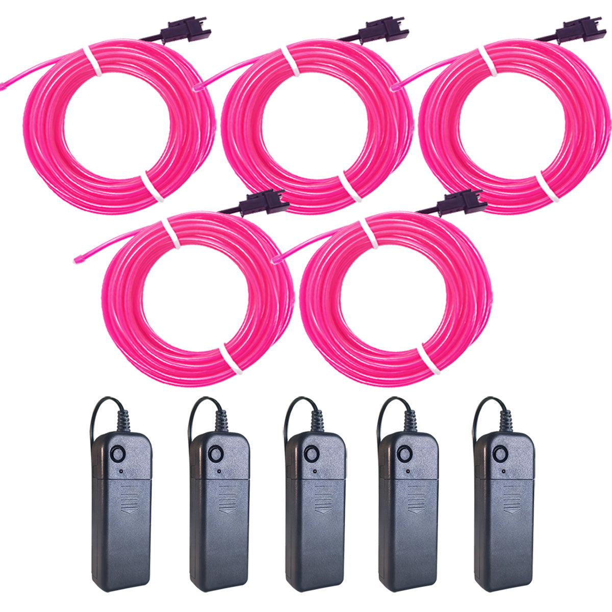 EL Wire Portable 5 Set (Green, Blue, Red, White, Pink)50% Discount if you  use discount code – maxlaxer
