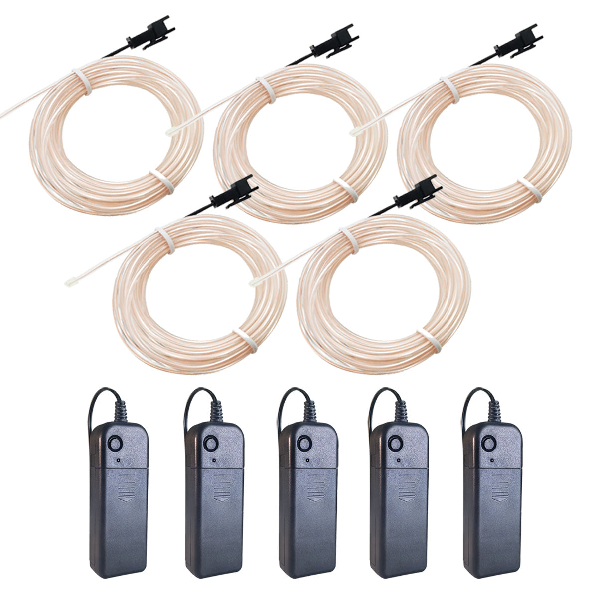 EL Wire Portable 5 Set  (Green, Blue, Red, White, Pink)50% Discount if you use discount  code
