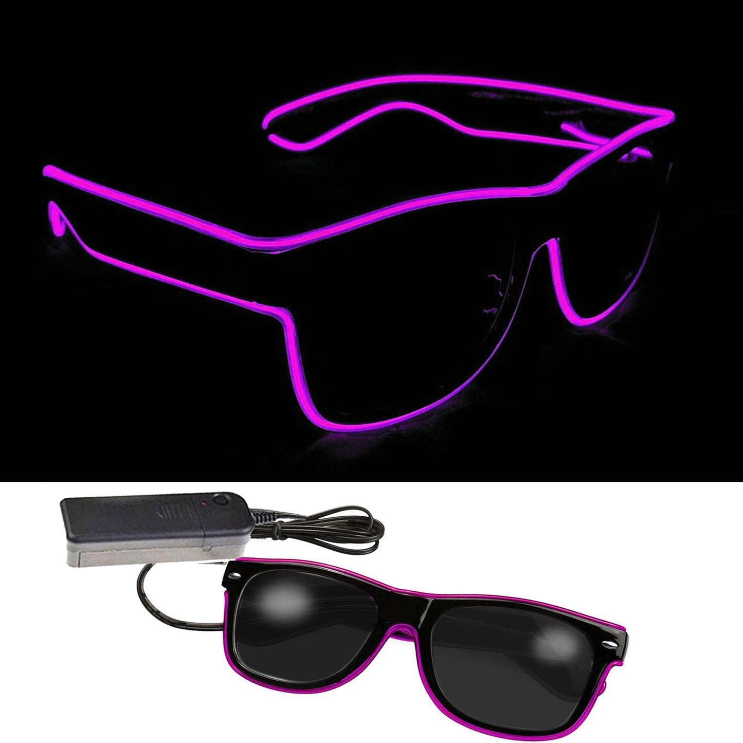 LED Light-emitting glasses For Bar Club Party Music Festival Helloween（Sunglasses lenses）