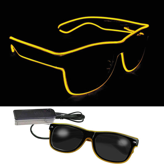LED Light-emitting glasses For Bar Club Party Music Festival Helloween（Sunglasses lenses）